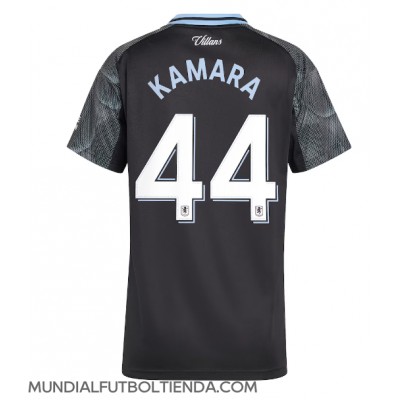 Camiseta Aston Villa Boubacar Kamara #44 Segunda Equipación Replica 2025-26 para mujer mangas cortas Camiseta Aston Villa Boubacar Kamara #44 Segunda Equipación Replica 2025-26 para mujer mangas cortas